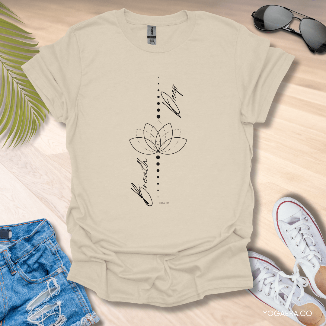 Minimalist Breath Deep Tee Natural / S T-Shirt Yoga Era