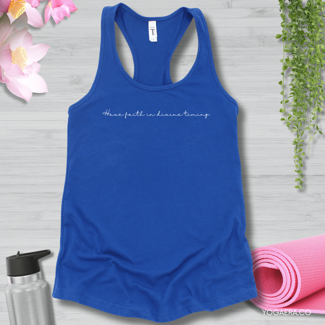 Minimalist Have Faith in Divine Timing Tank XS / Royal Tank Top Yoga Era