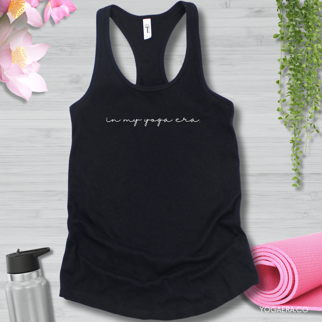 Minimalist In My Yoga Era Tank XS / Black Tank Top Yoga Era