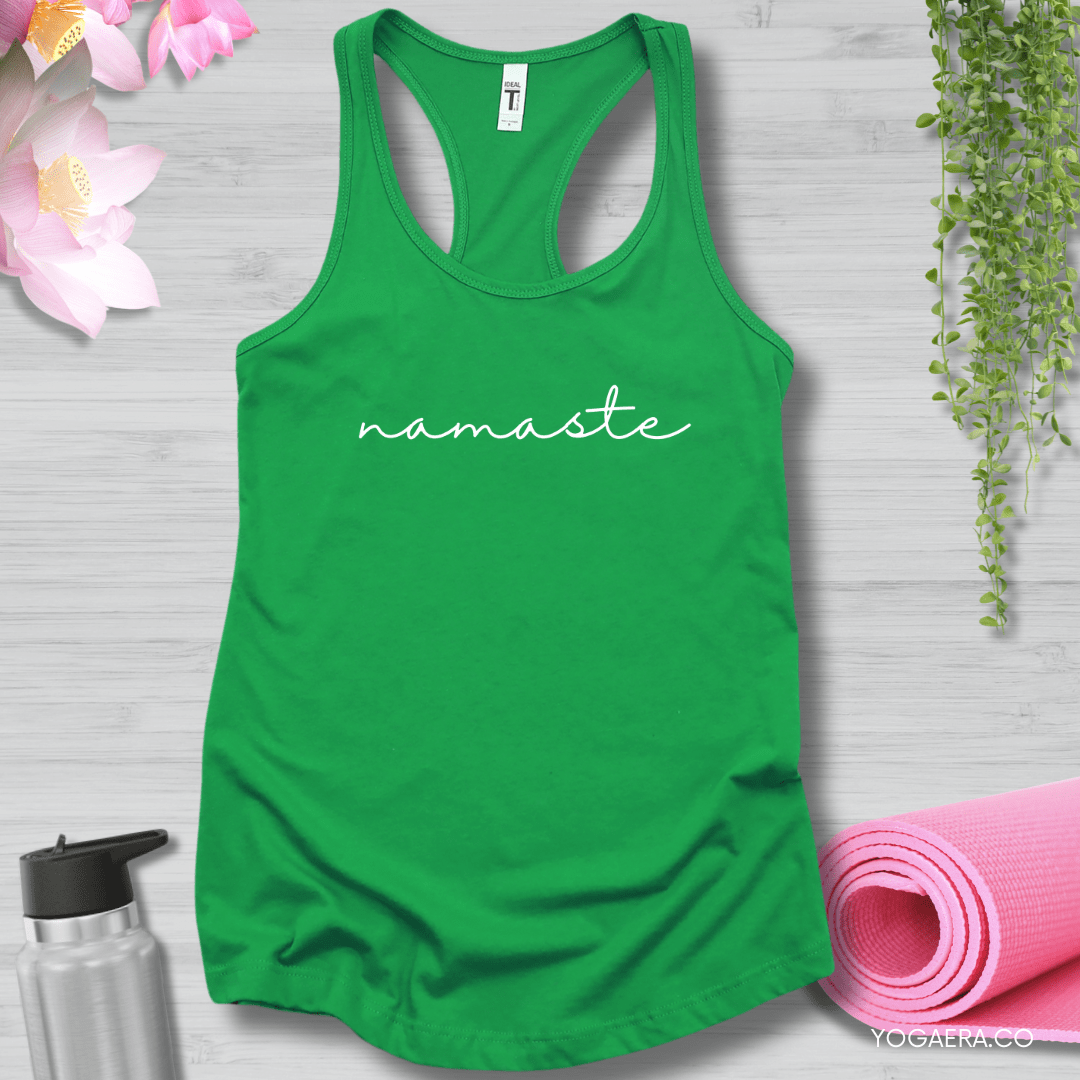 Minimalist Namaste Tank 🙏🏻 XS / Kelly Green Tank Top Yoga Era