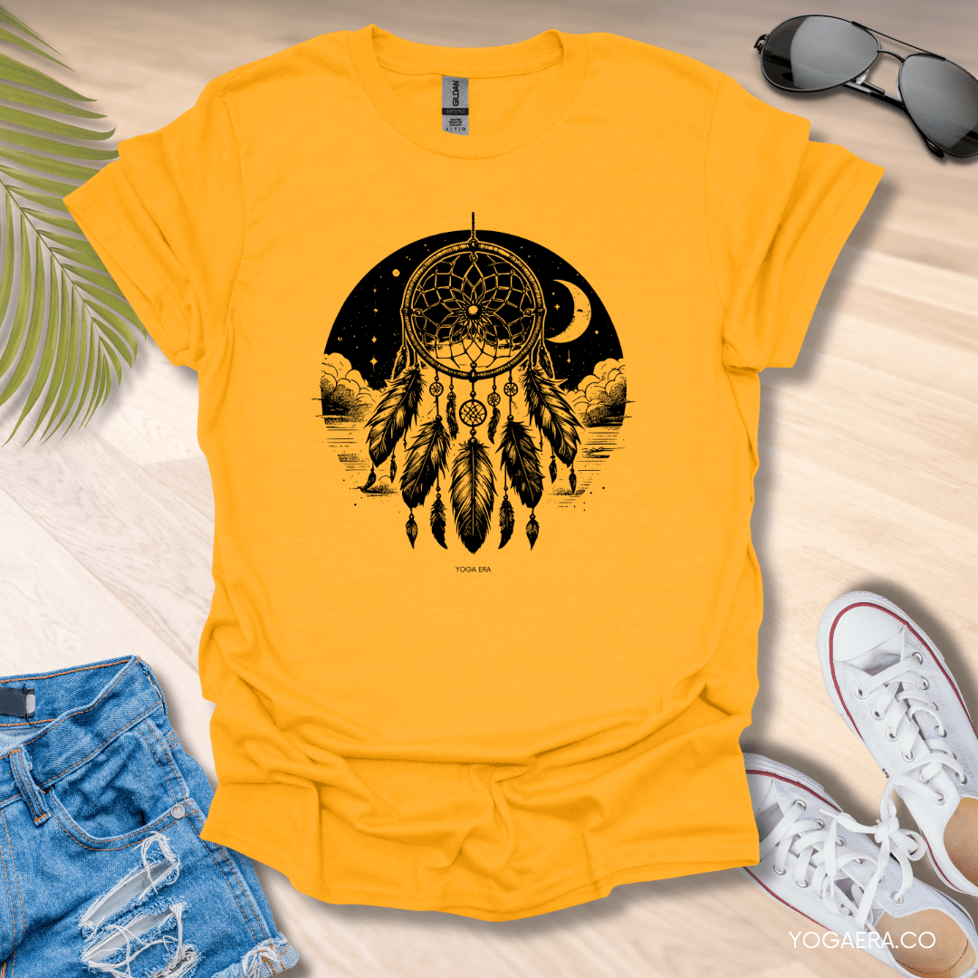 Moonlit Dreamcatcher Tee Gold / S T-Shirt Yoga Era