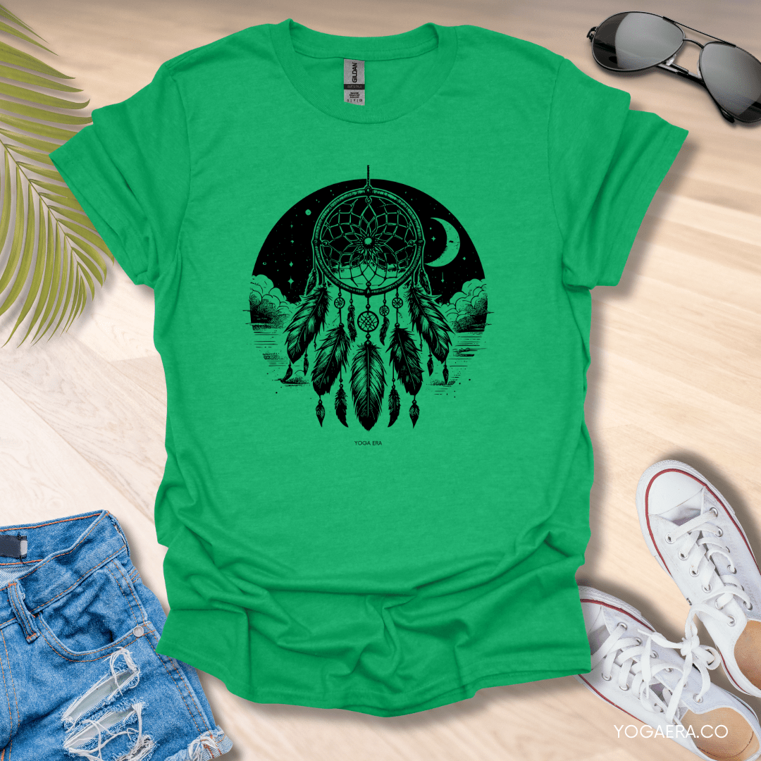 Moonlit Dreamcatcher Tee Heather Irish Green / S T-Shirt Yoga Era