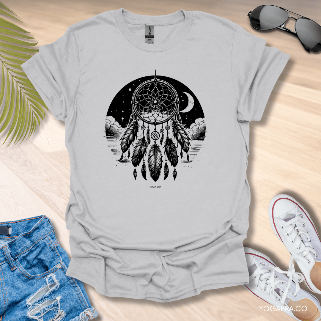 Moonlit Dreamcatcher Tee Ice Grey / M T-Shirt Yoga Era