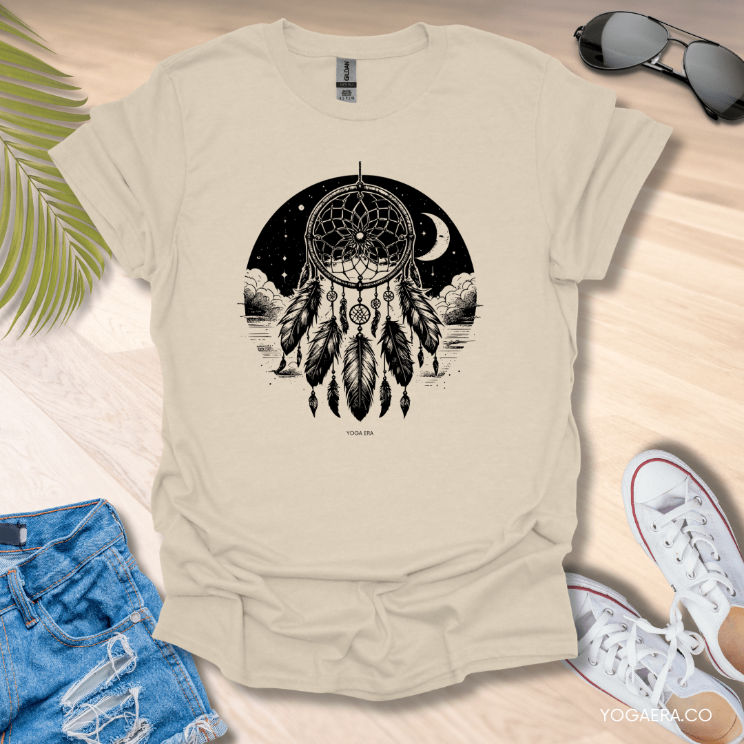 Moonlit Dreamcatcher Tee Natural / S T-Shirt Yoga Era