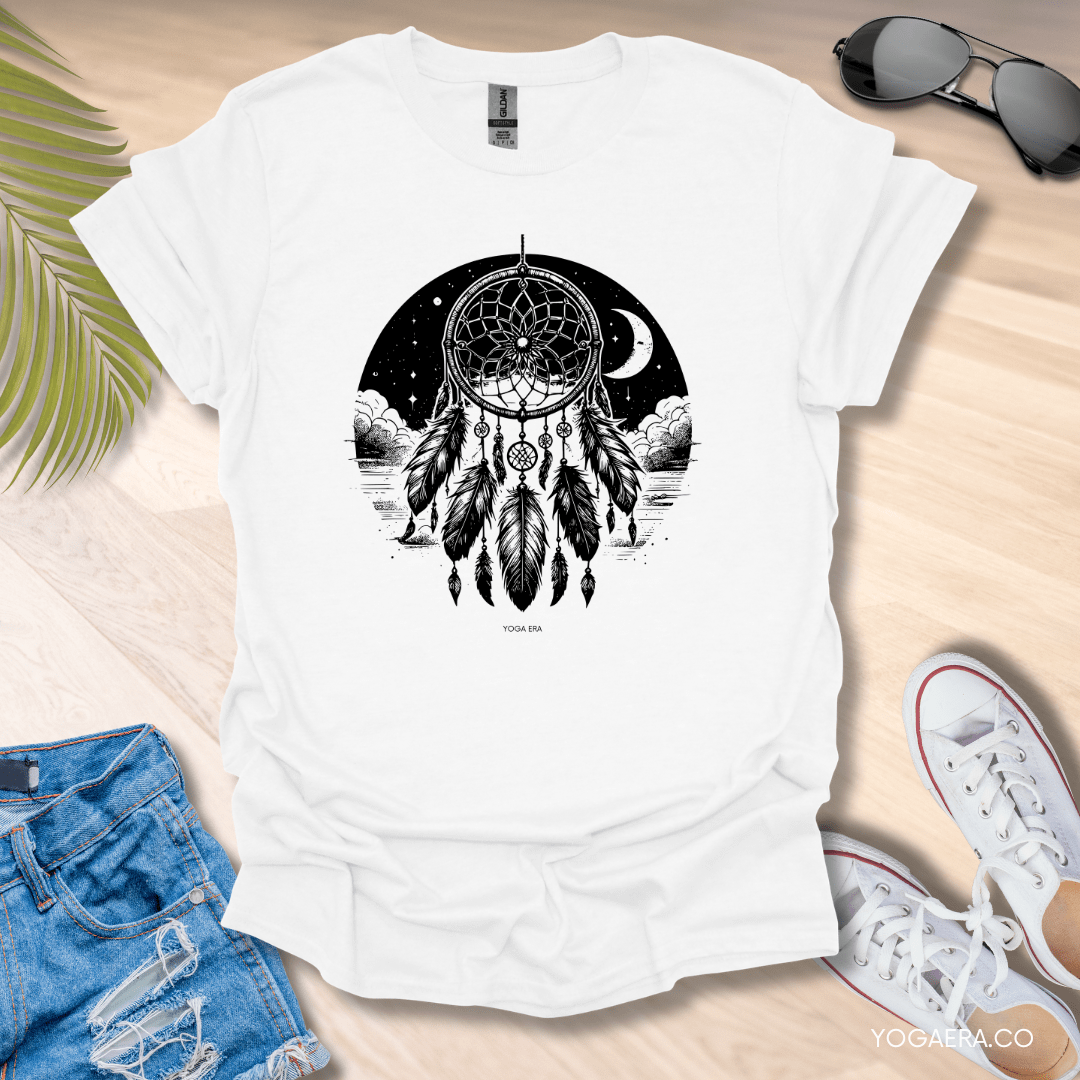 Moonlit Dreamcatcher Tee White / S T-Shirt Yoga Era