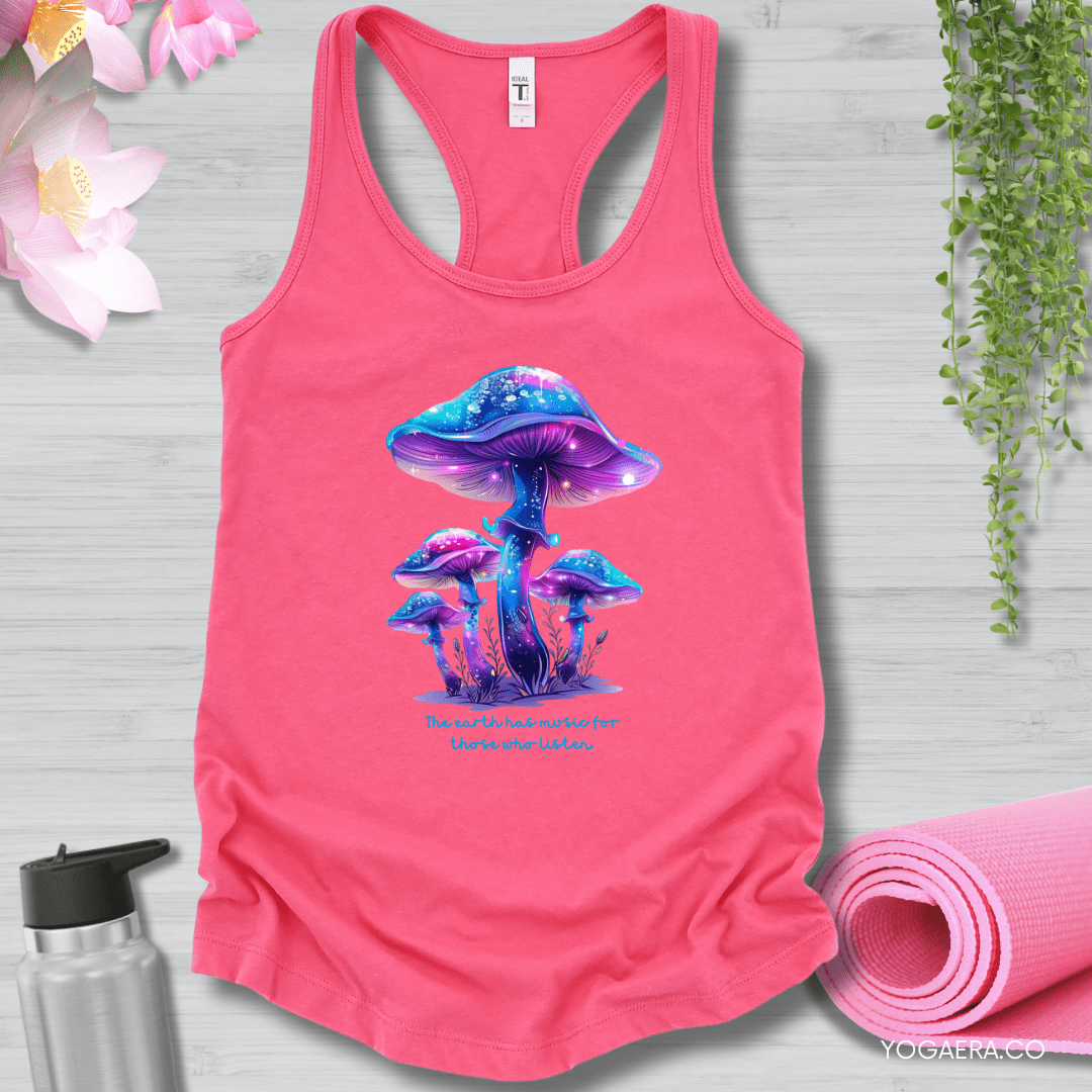 Mystical Mushroom Tank XS / Hot Pink Tank Top Yoga Era
