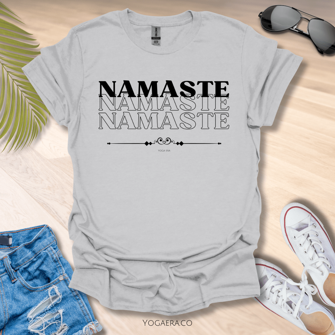 Namaste Namaste Namaste Tee Ice Grey / S T-Shirt Yoga Era