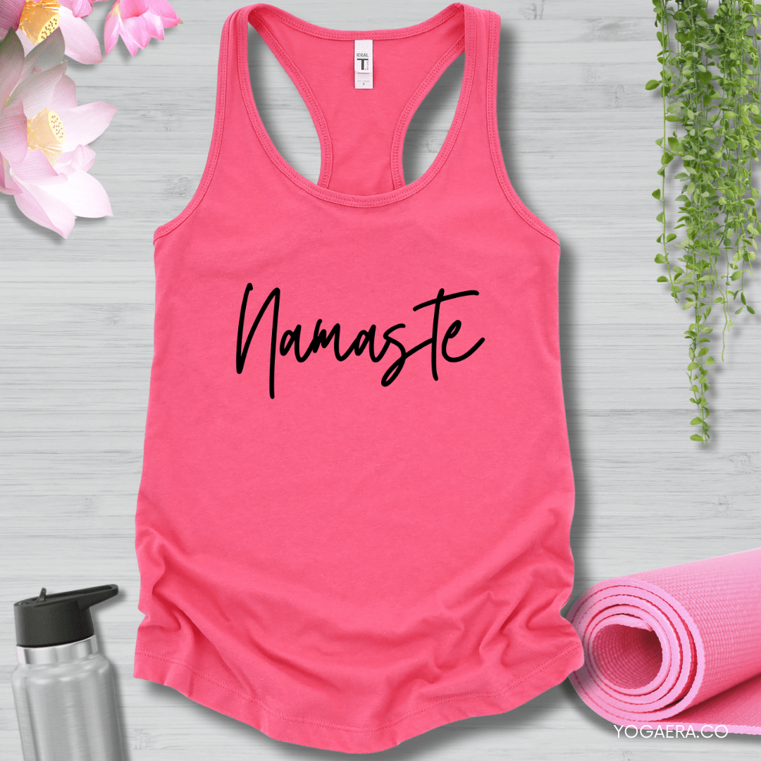 Namaste Tank XS / Hot Pink Tank Top Yoga Era