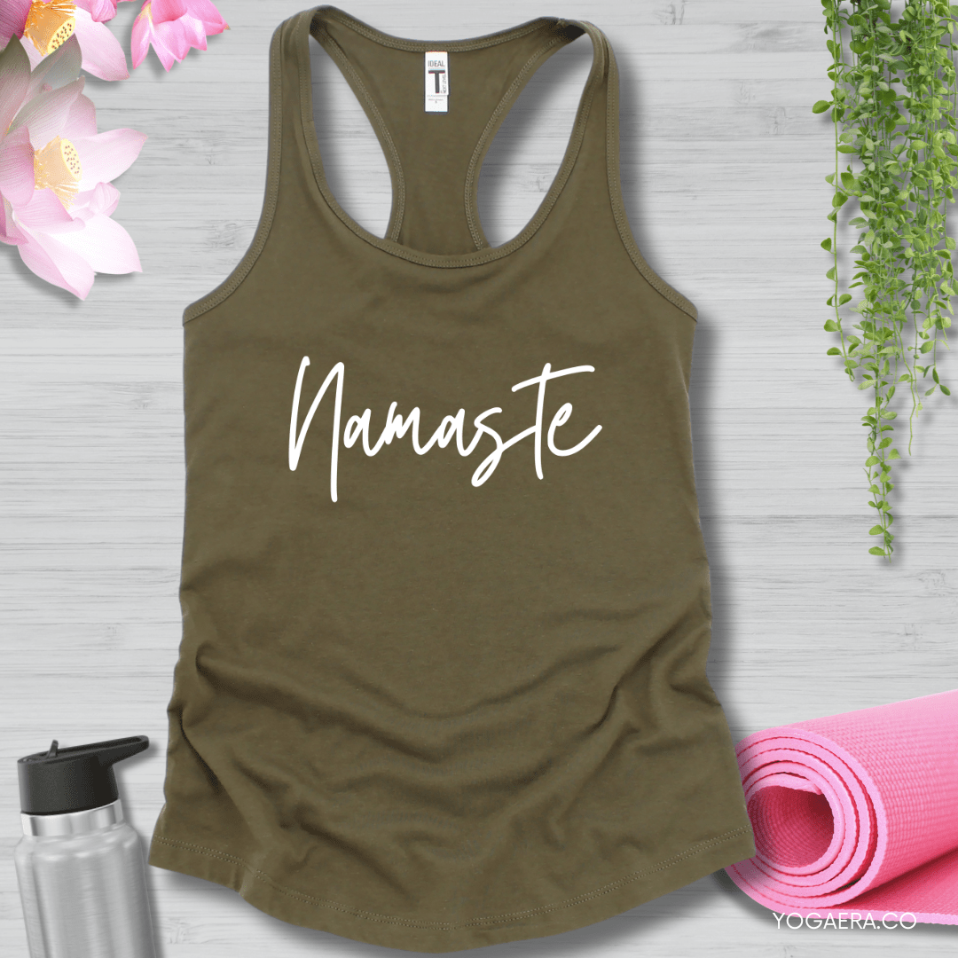 Namaste Tank XS / Military Green Tank Top Yoga Era