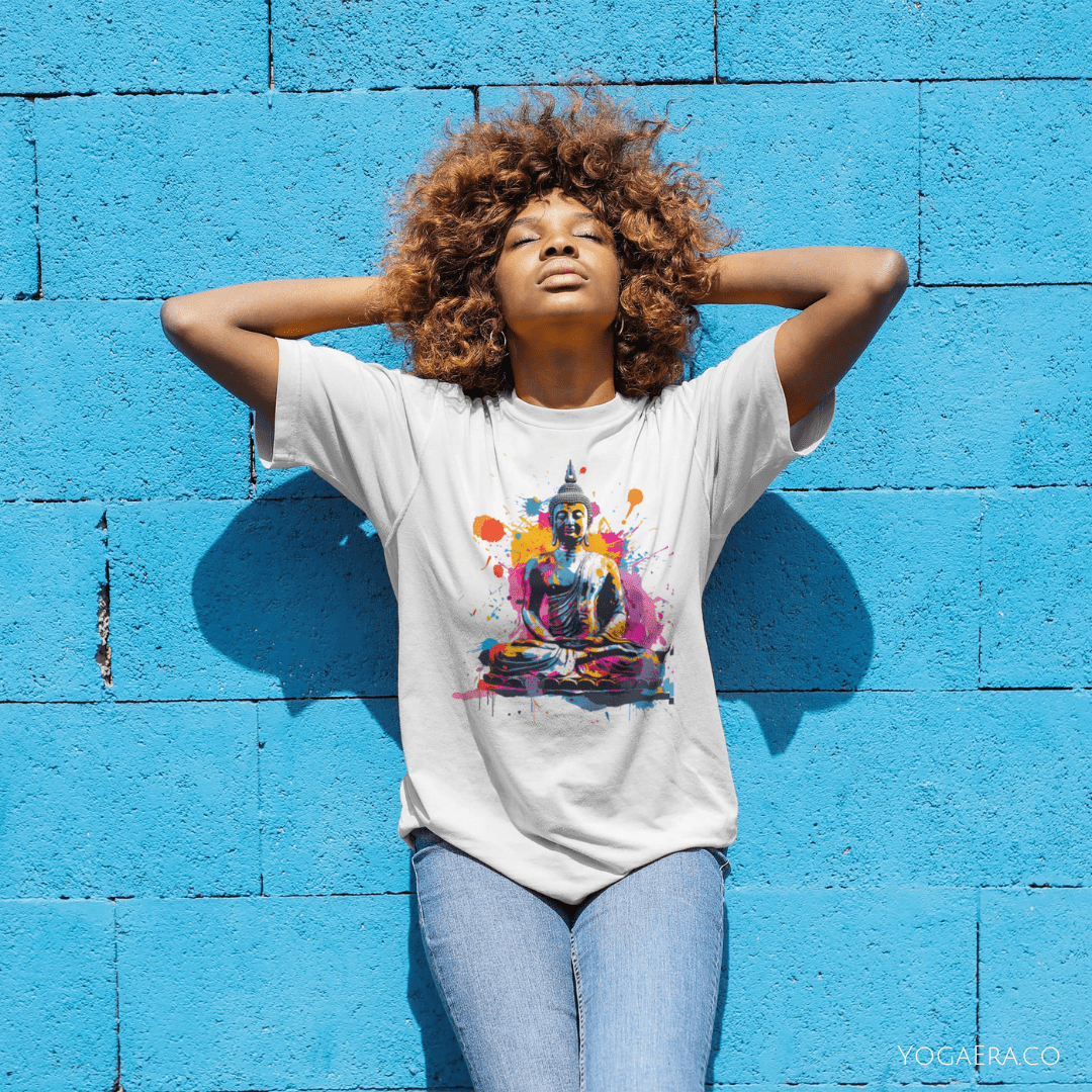 Paint Splatter Buddha Tee T-Shirt Yoga Era