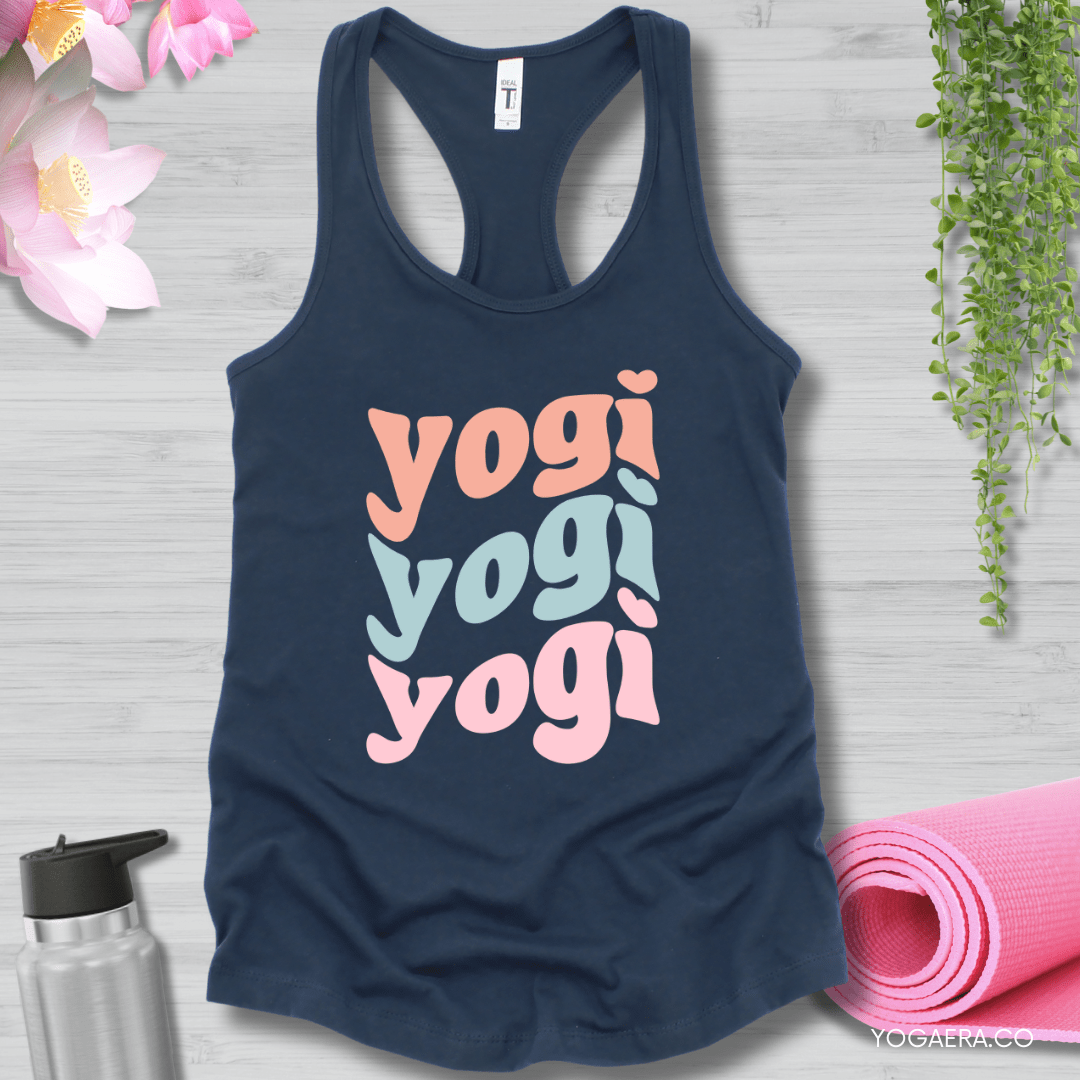 Pastel Wavy Yogi Tank XS / Indigo Tank Top Yoga Era