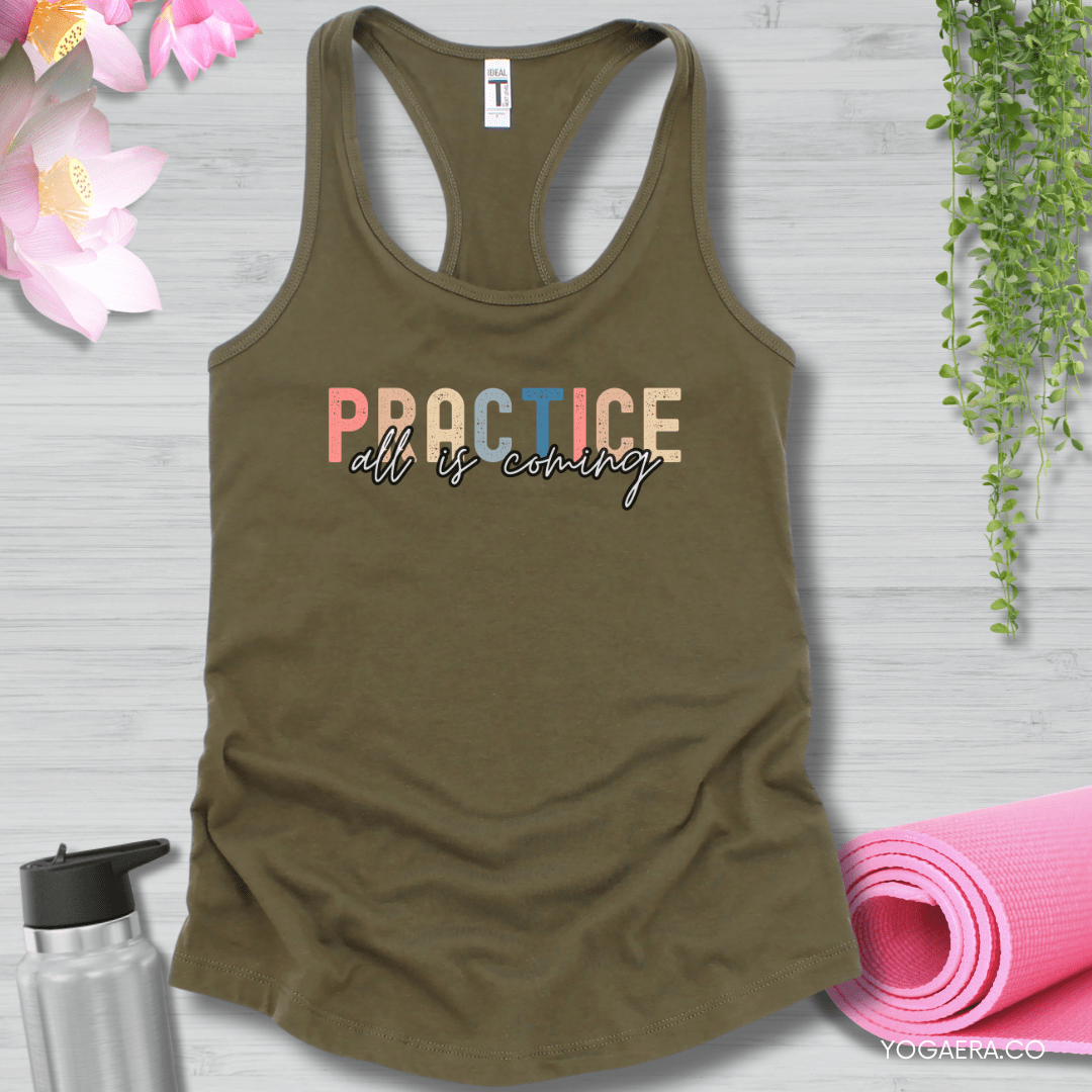 Practice All is Coming Tank XS / Military Green Tank Top Yoga Era