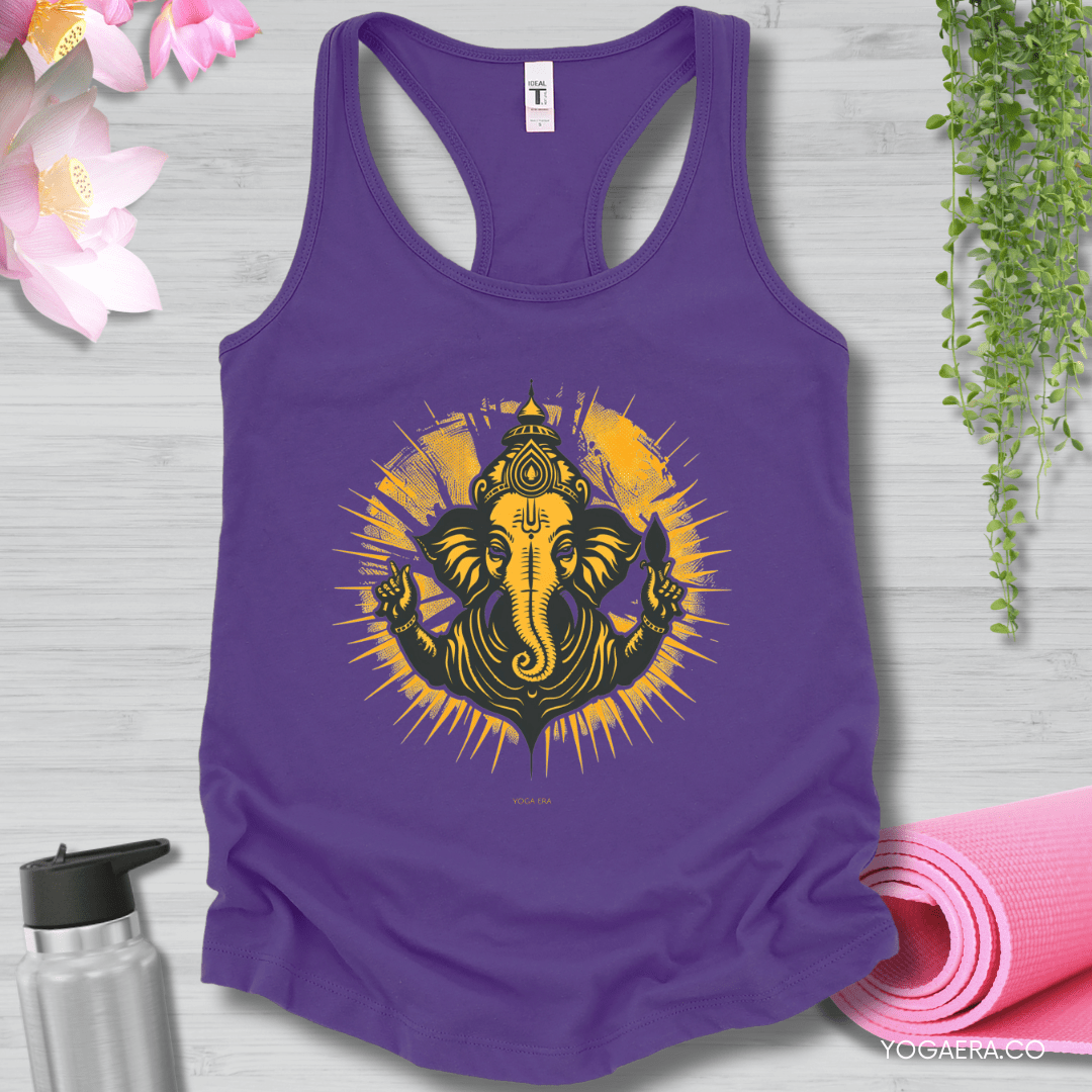 Retro Ganesha Tank XS / Purple Rush Tank Top Yoga Era
