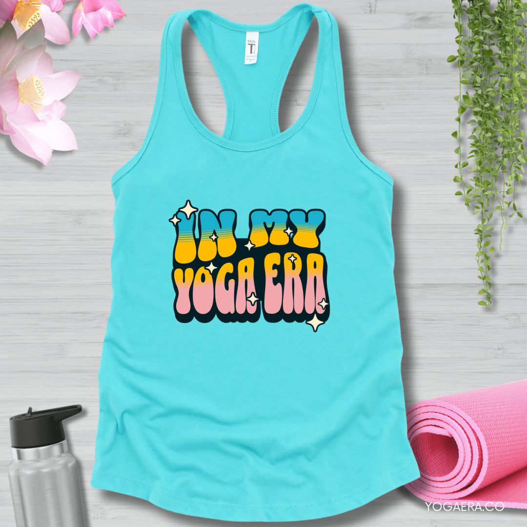 Retro In My Yoga Era Tank XS / Tahiti Blue Tank Top Yoga Era