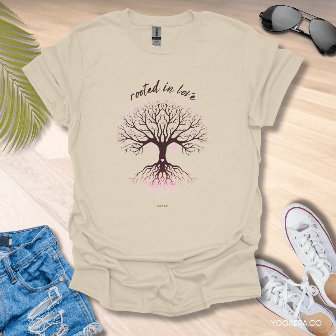 Rooted in Love Tree Tee Natural / S T-Shirt Yoga Era