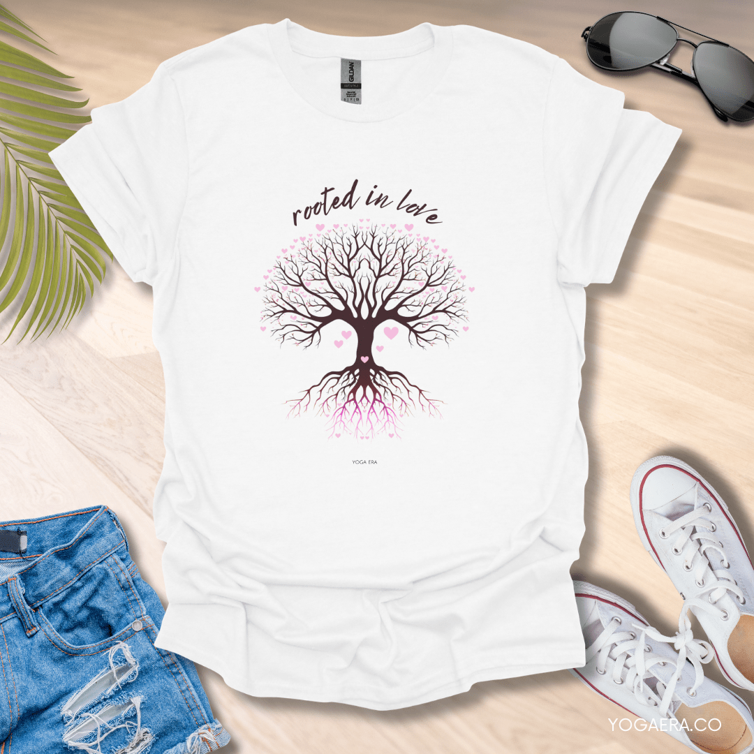 Rooted in Love Tree Tee White / S T-Shirt Yoga Era