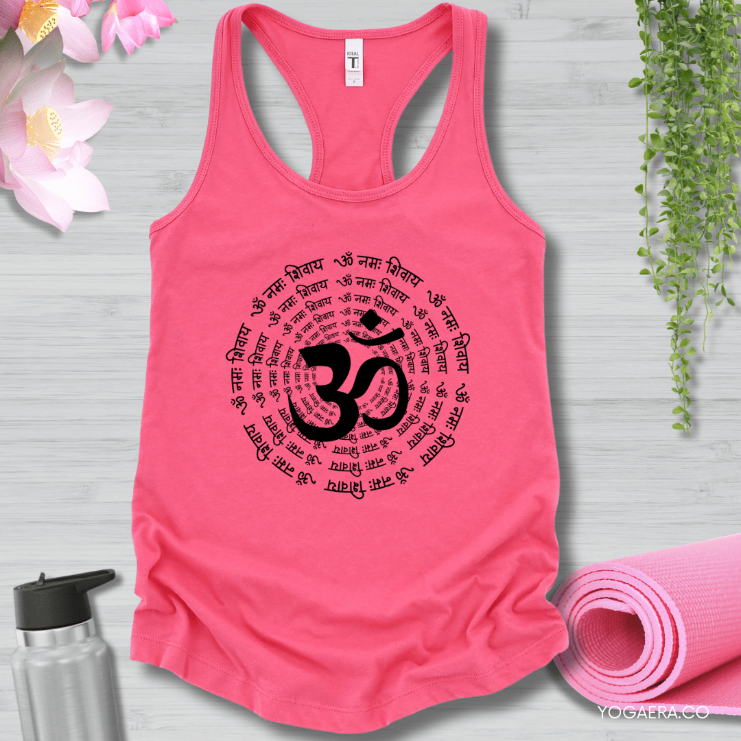 Sanskrit Om Symbol Tank XS / Hot Pink Tank Top Yoga Era