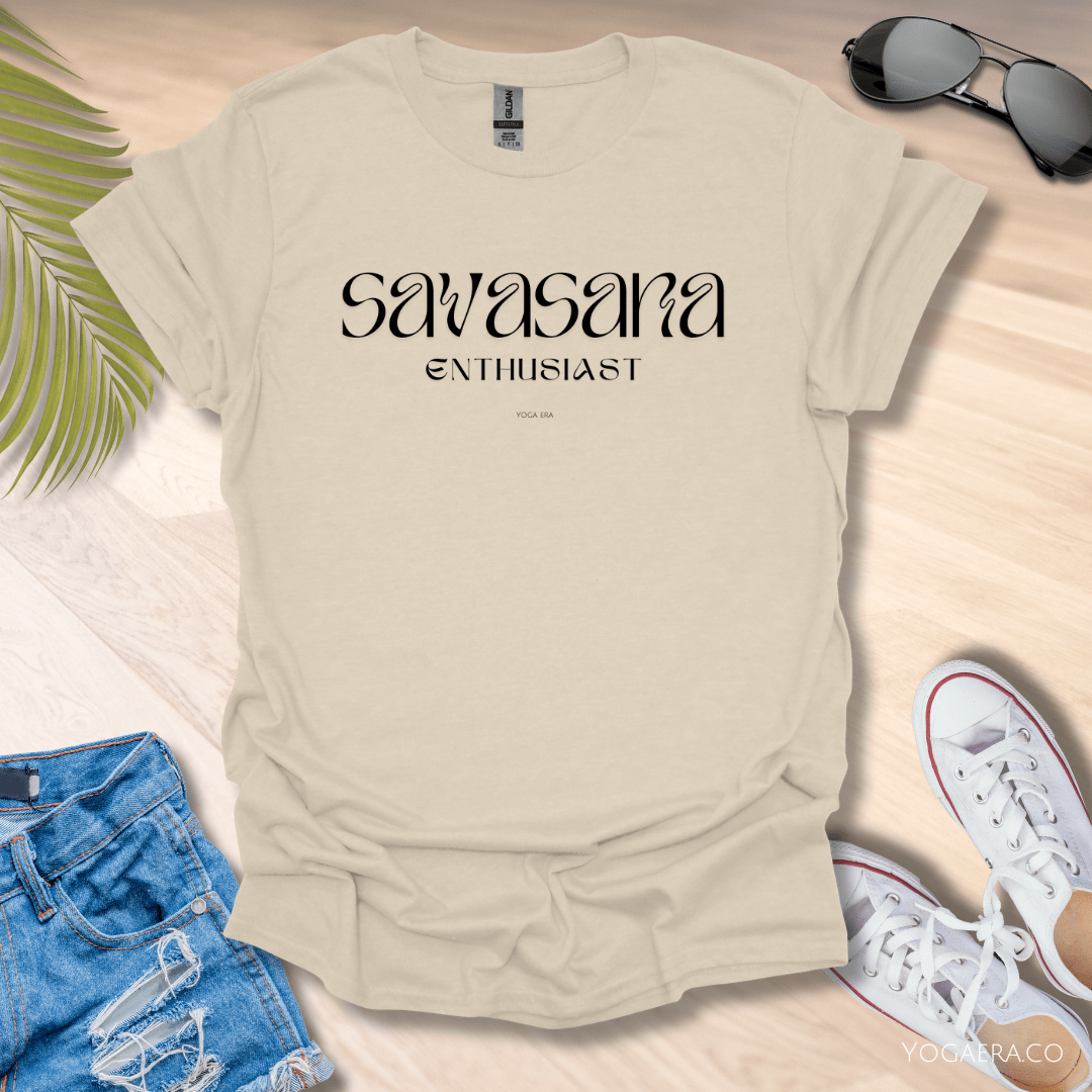 Savasana Enthusiast Tee Natural / S T-Shirt Yoga Era