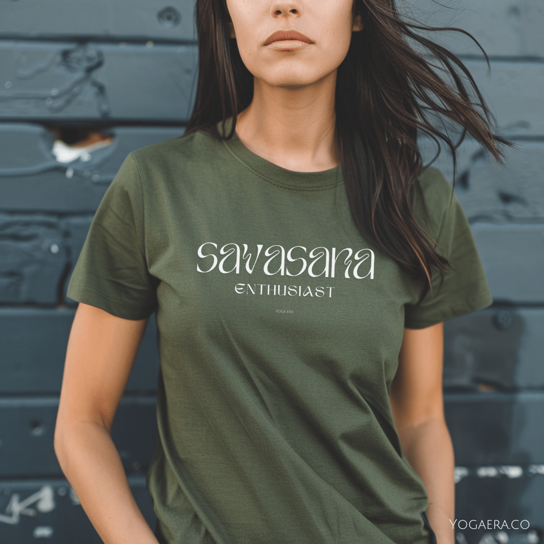 Savasana Enthusiast Tee T-Shirt Yoga Era