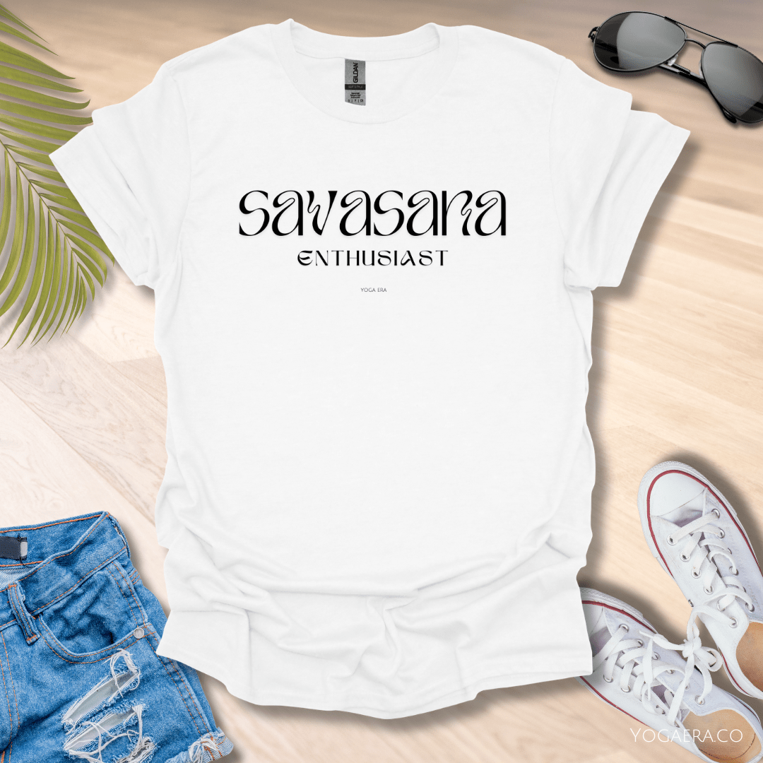 Savasana Enthusiast Tee White / S T-Shirt Yoga Era