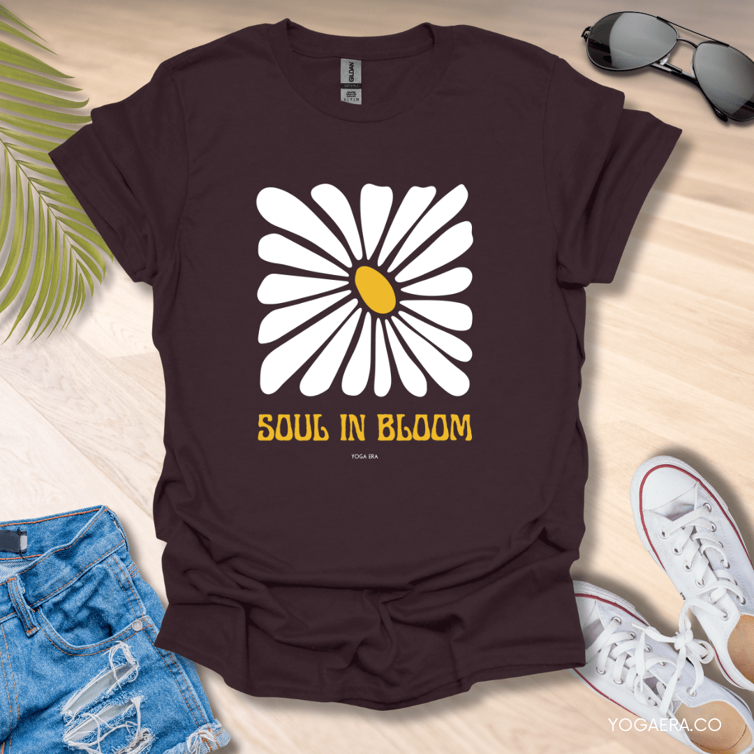 Soul In Bloom Flower Tee Dark Chocolate / S T-Shirt Yoga Era