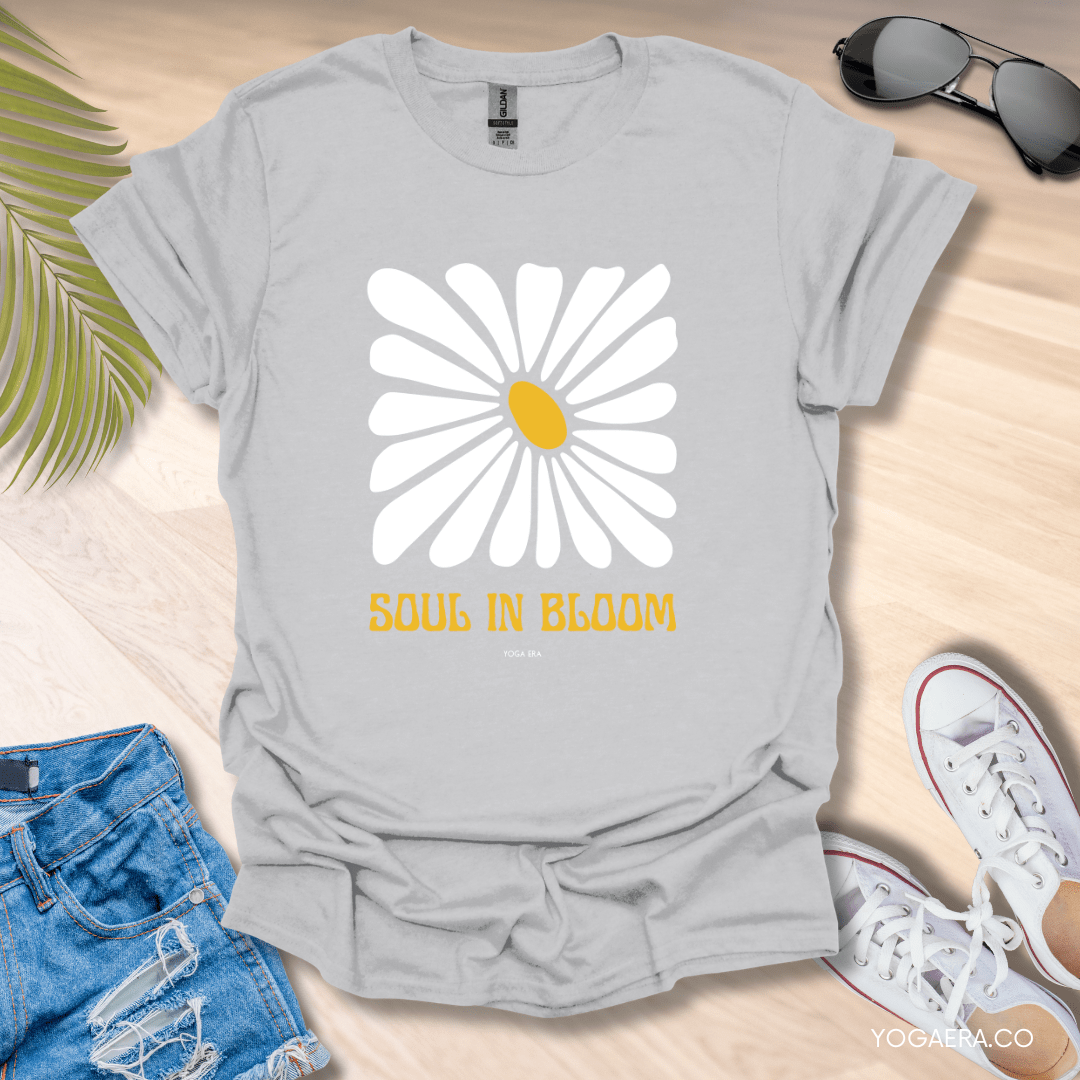 Soul In Bloom Flower Tee Ice Grey / S T-Shirt Yoga Era
