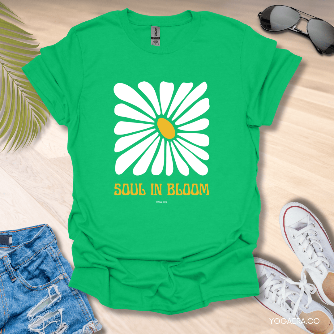 Soul In Bloom Flower Tee Irish Green / S T-Shirt Yoga Era
