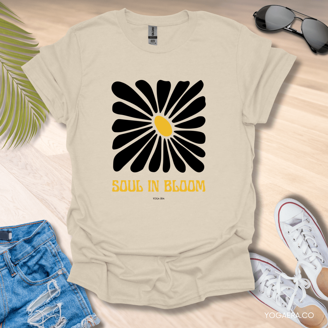 Soul In Bloom Flower Tee Natural / S T-Shirt Yoga Era