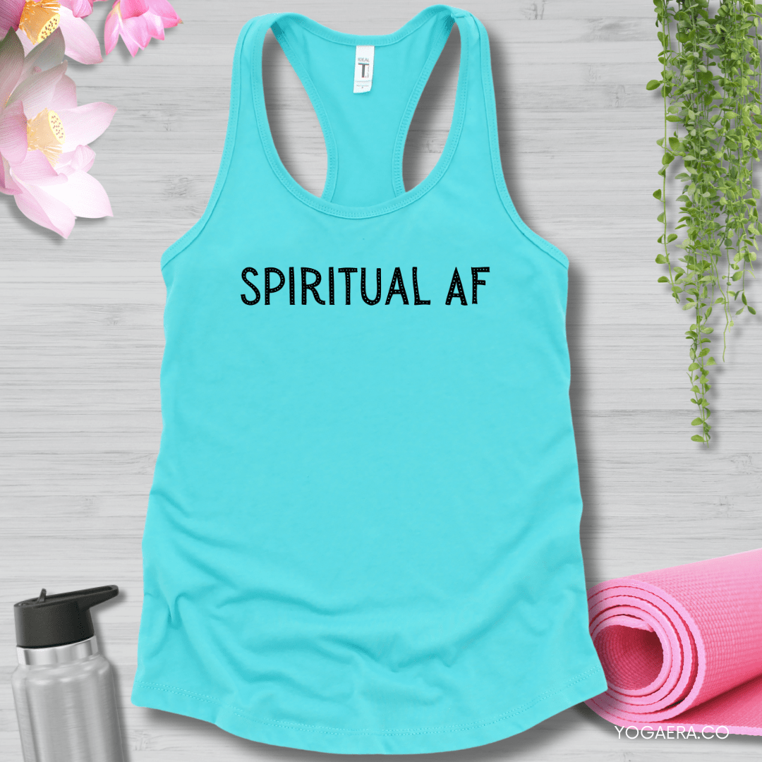 Spiritual AF Tank XS / Tahiti Blue Tank Top Yoga Era