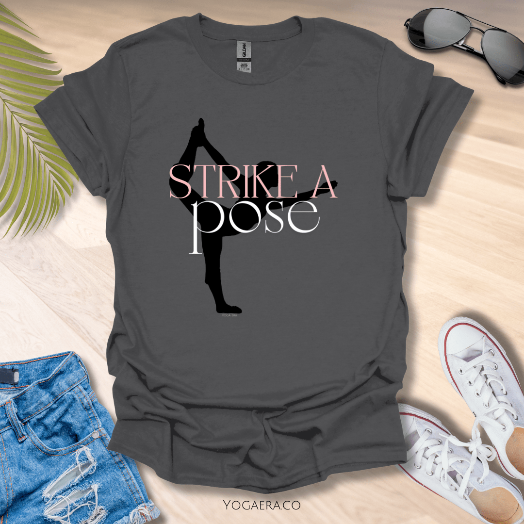 Strike a Pose Yogi Silhouette Tee Charcoal / S T-Shirt Yoga Era