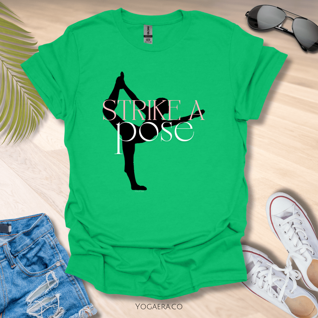 Strike a Pose Yogi Silhouette Tee Irish Green / S T-Shirt Yoga Era