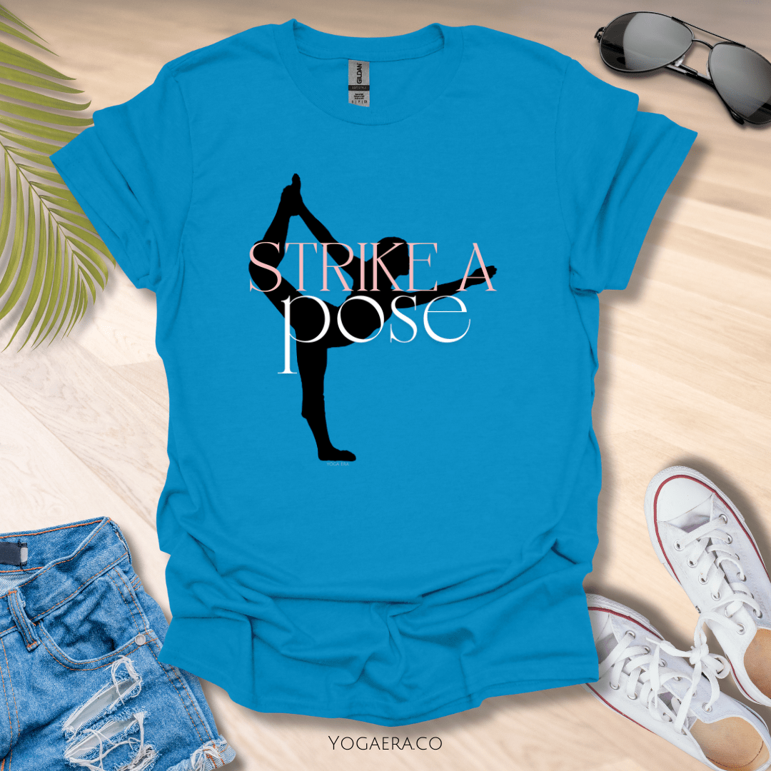 Strike a Pose Yogi Silhouette Tee Sapphire / S T-Shirt Yoga Era