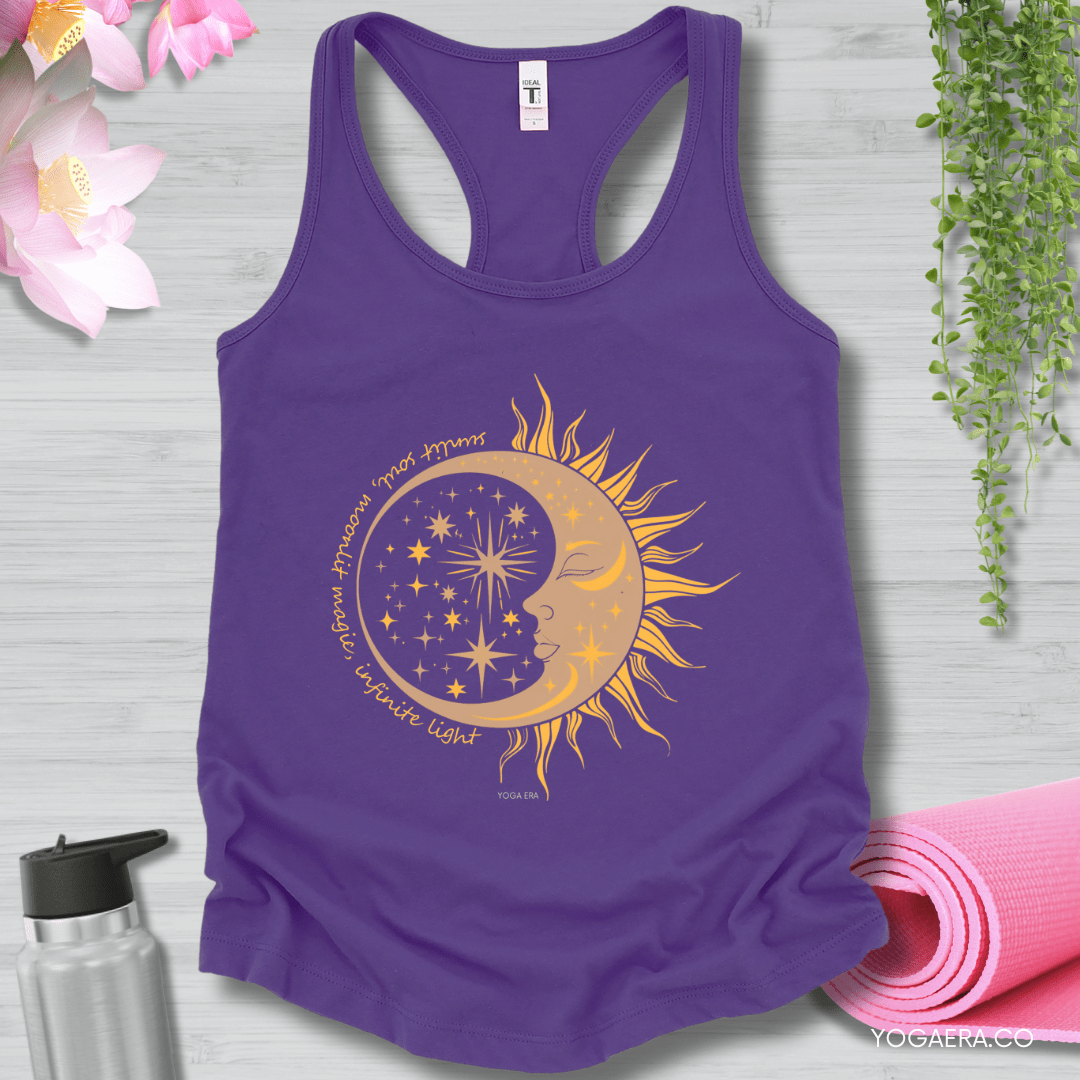 Sunlit Soul, Moonlit Magic, Infinite Light 🌛 Tank XS / Purple Rush Tank Top Yoga Era
