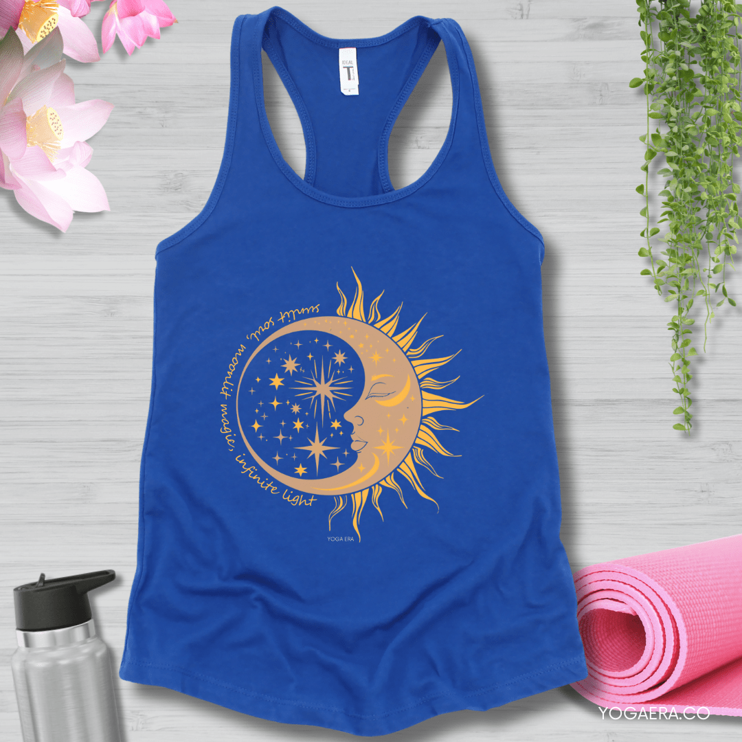 Sunlit Soul, Moonlit Magic, Infinite Light 🌛 Tank XS / Royal Tank Top Yoga Era