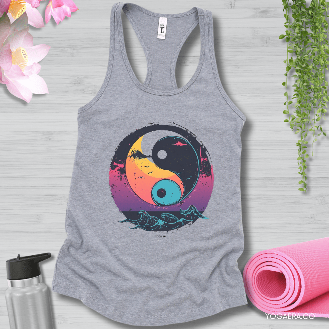Twilight Yin Yang Tank ☯️ XS / Heather Grey Tank Top Yoga Era