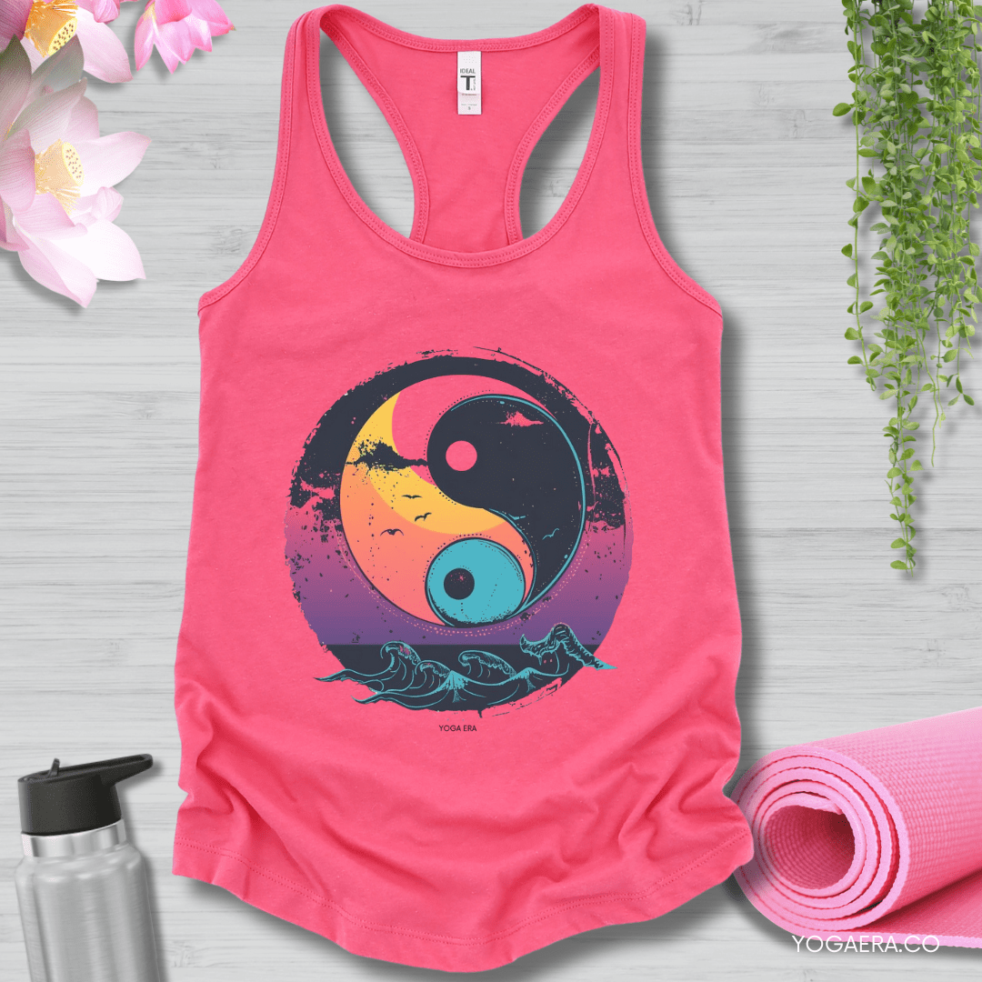 Twilight Yin Yang Tank ☯️ XS / Hot Pink Tank Top Yoga Era