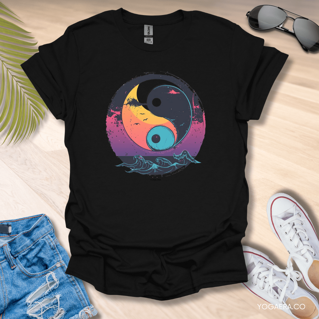 Twilight Yin Yang Tee Black / S T-Shirt Yoga Era