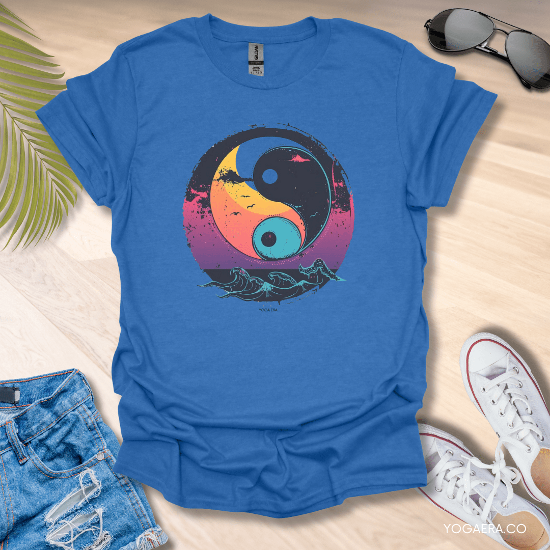 Twilight Yin Yang Tee Heather Royal / S T-Shirt Yoga Era