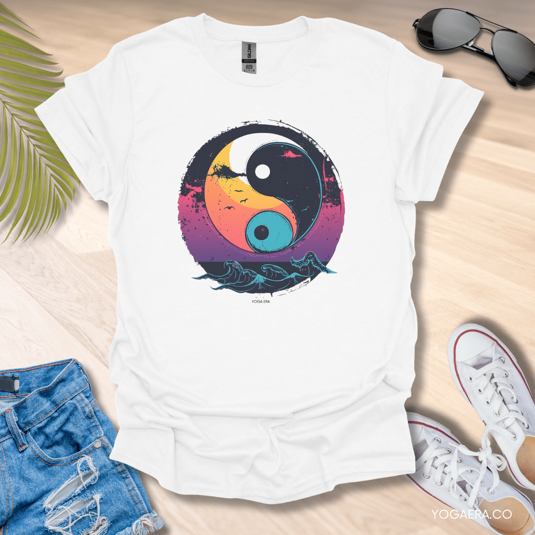 Twilight Yin Yang Tee White / S T-Shirt Yoga Era