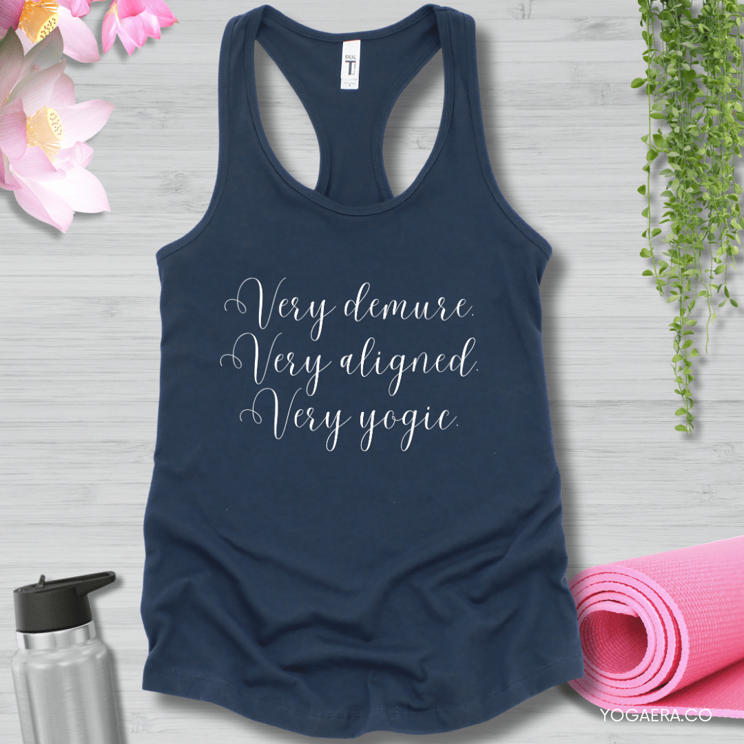 Very Demure • Cursive Tank XS / Indigo Tank Top Yoga Era
