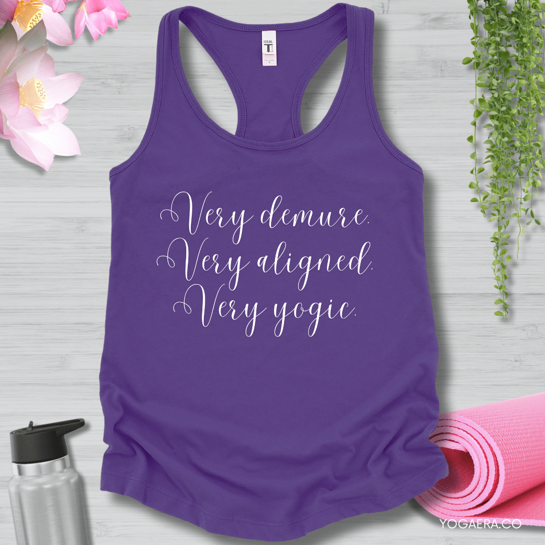 Very Demure • Cursive Tank XS / Purple Rush Tank Top Yoga Era