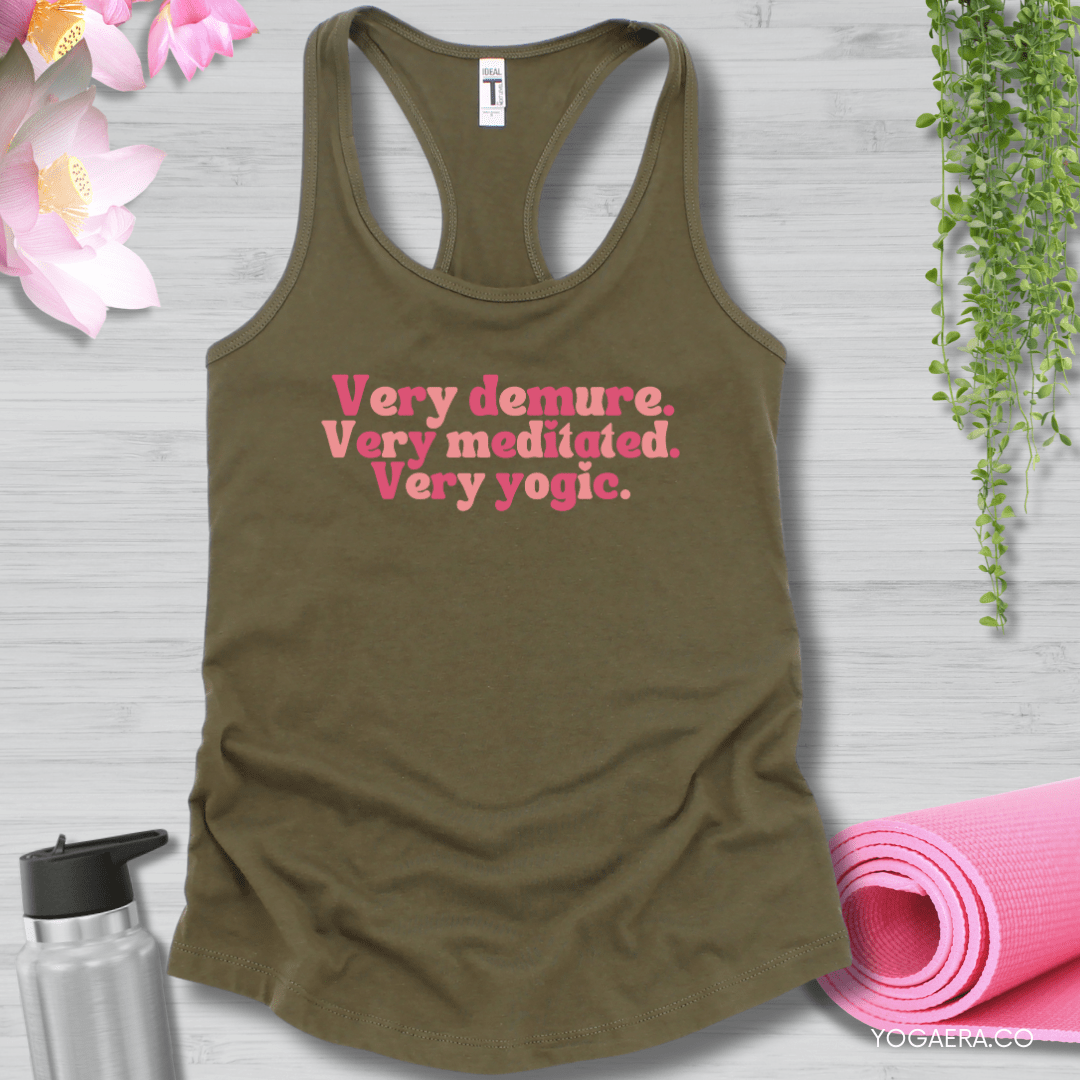 Very Demure Tank XS / Military Green Tank Top Yoga Era