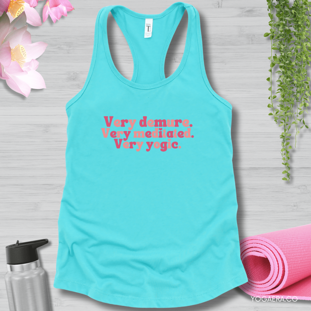 Very Demure Tank XS / Tahiti Blue Tank Top Yoga Era