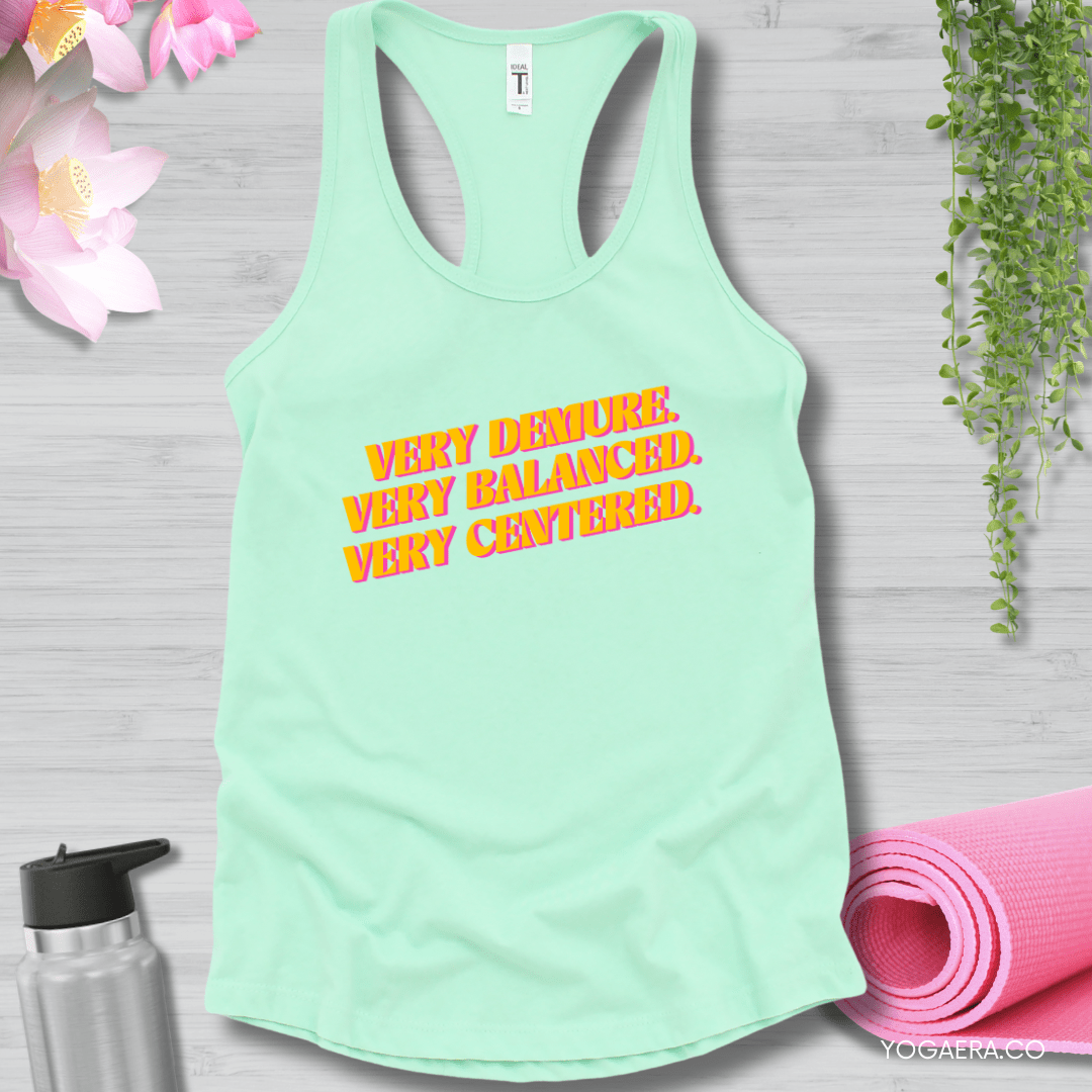 Very Demure. Very Balanced. Very Centered. Tank XS / Mint Tank Top Yoga Era