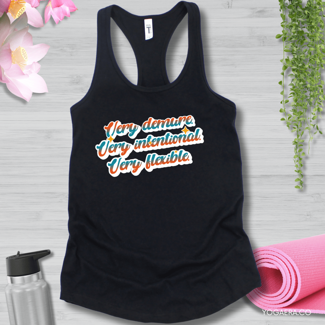 Very Demure. Very Intentional. Very Flexible. Tank XS / Black Tank Top Yoga Era