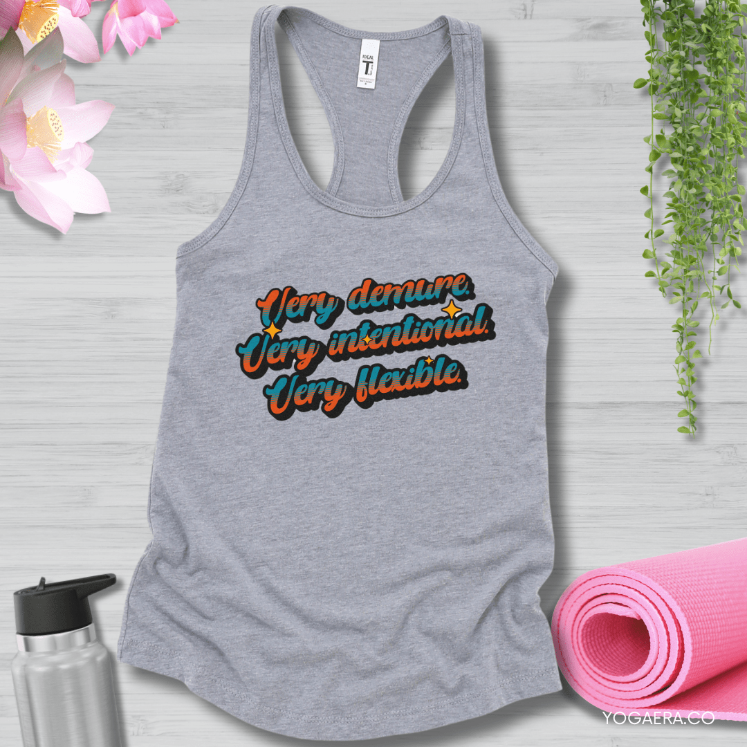 Very Demure. Very Intentional. Very Flexible. Tank XS / Heather Grey Tank Top Yoga Era