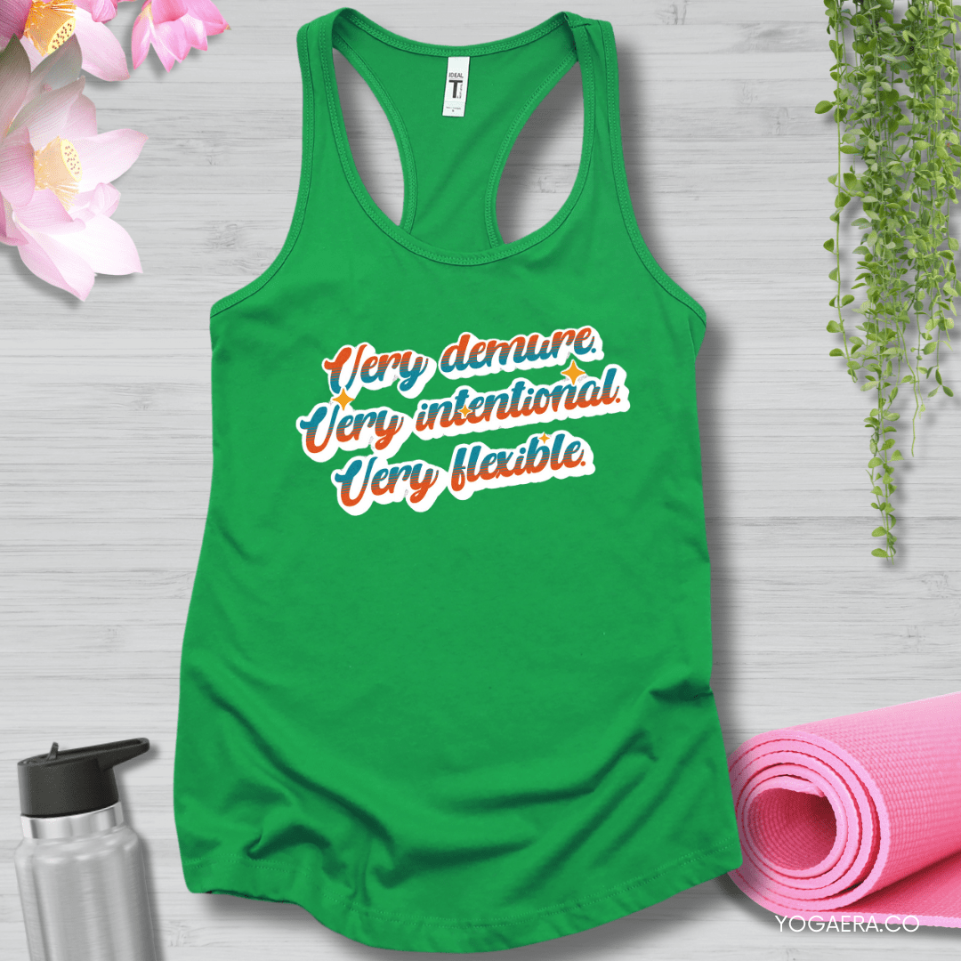 Very Demure. Very Intentional. Very Flexible. Tank XS / Kelly Green Tank Top Yoga Era