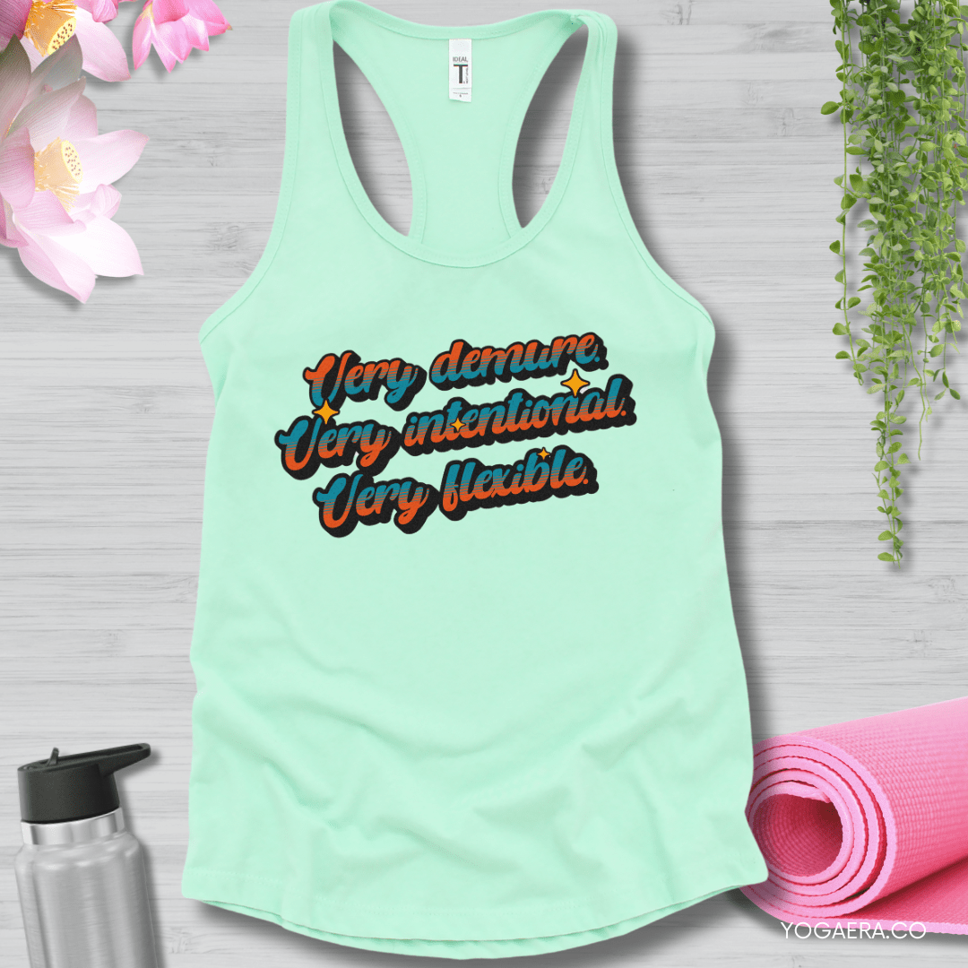Very Demure. Very Intentional. Very Flexible. Tank XS / Mint Tank Top Yoga Era
