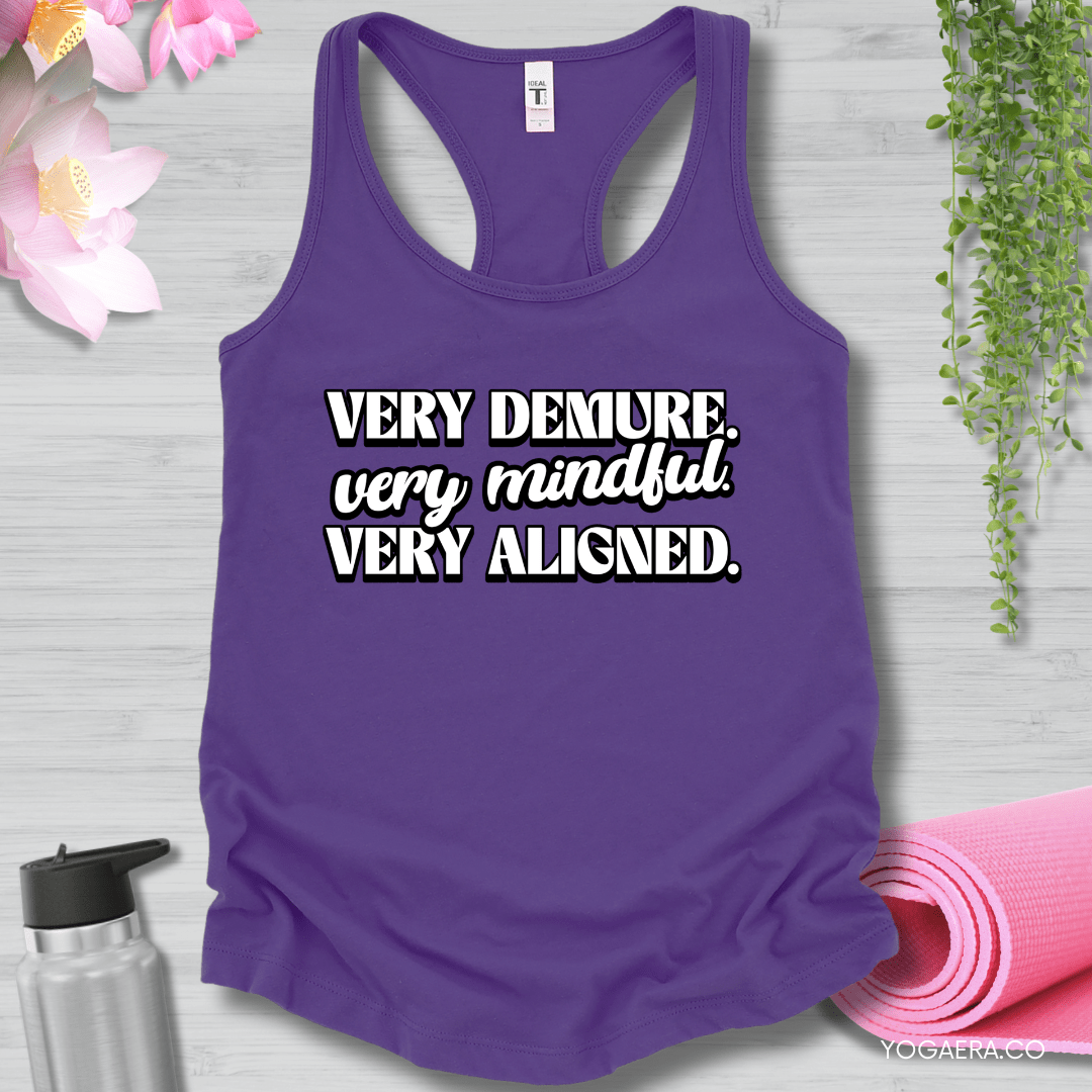 Very Demure. Very Mindful. Very Aligned. Tank XS / Purple Rush Tank Top Yoga Era
