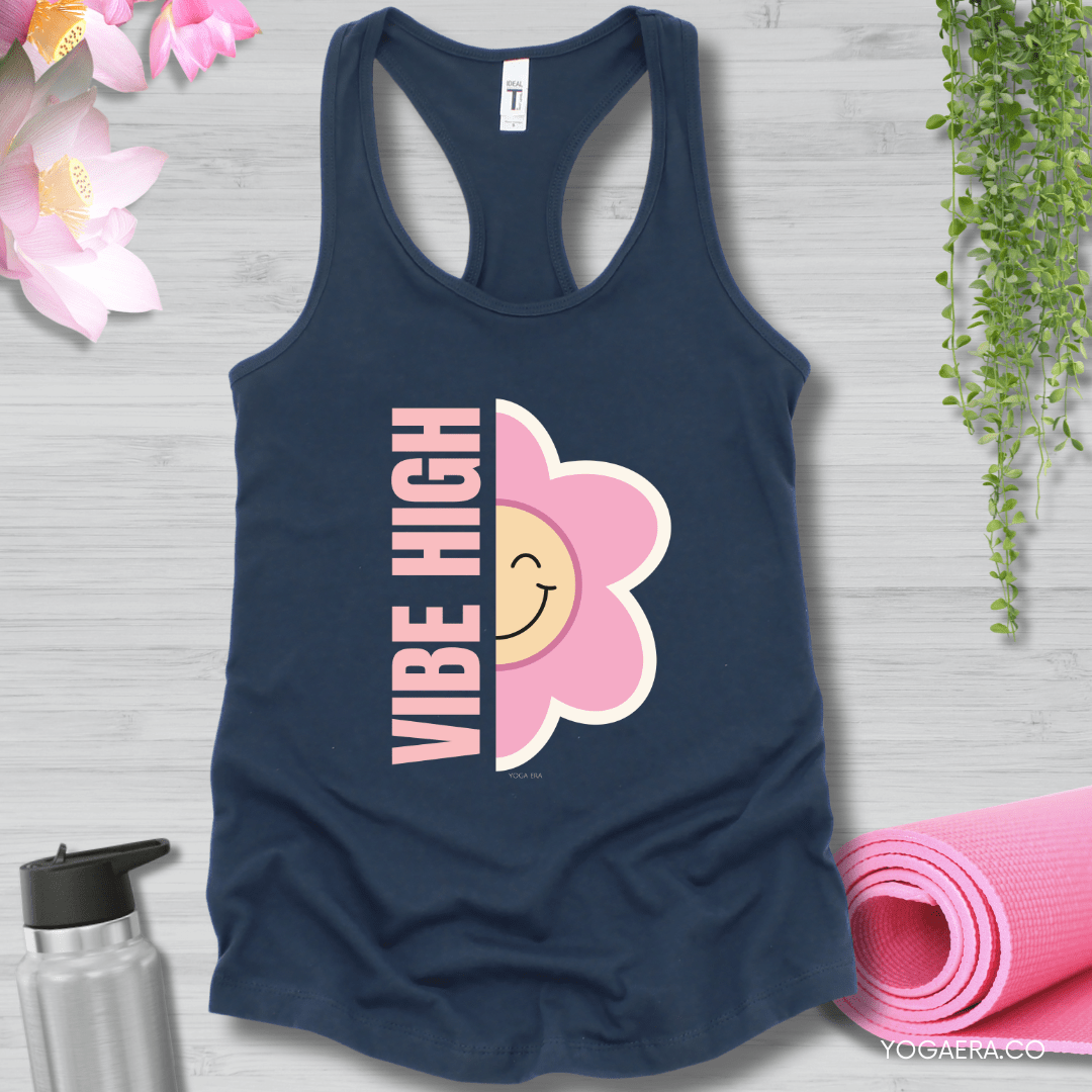 Vibe High Flower Tank XS / Indigo Tank Top Yoga Era